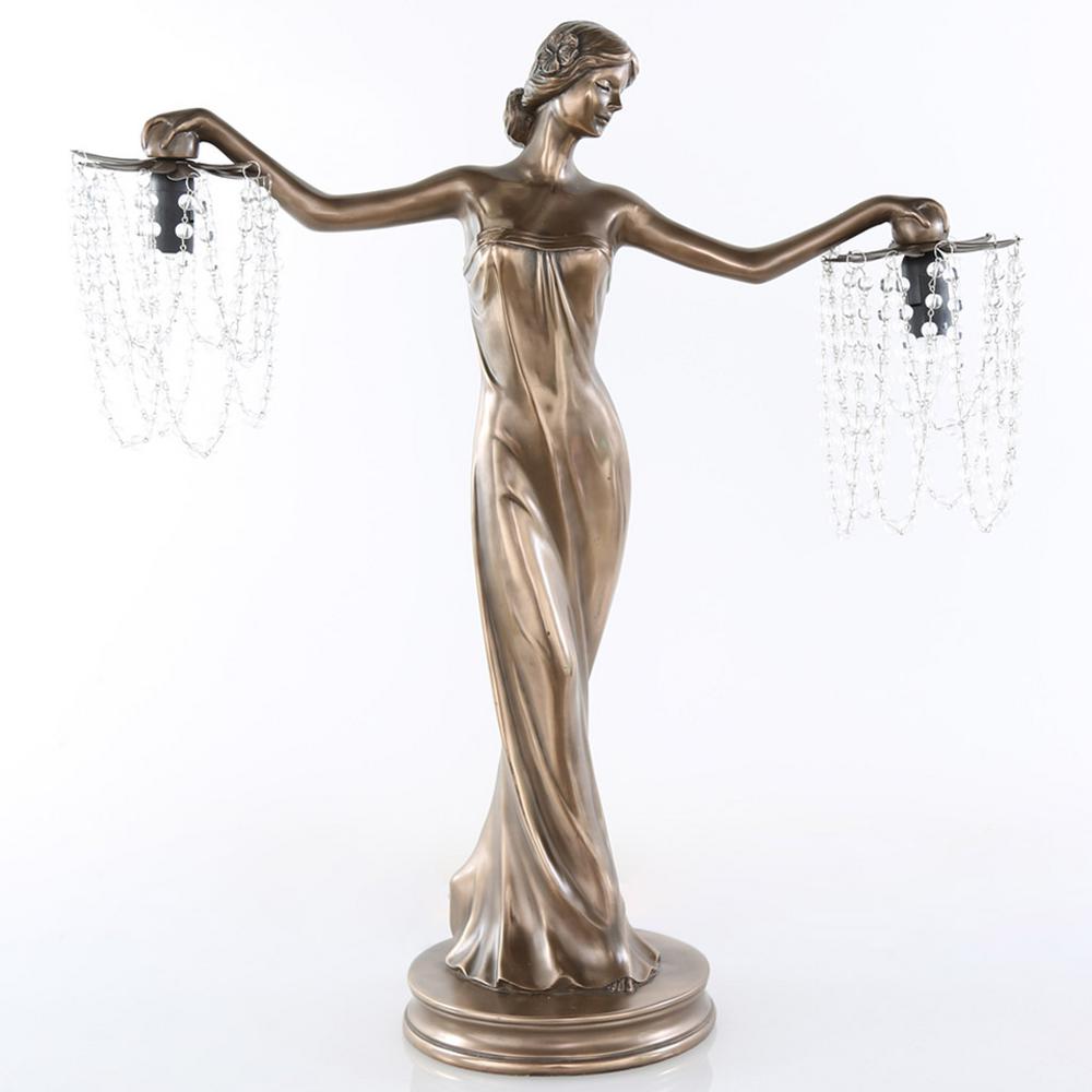 River Of Goods 23 75 In Bronze Grecian Dess Lamp