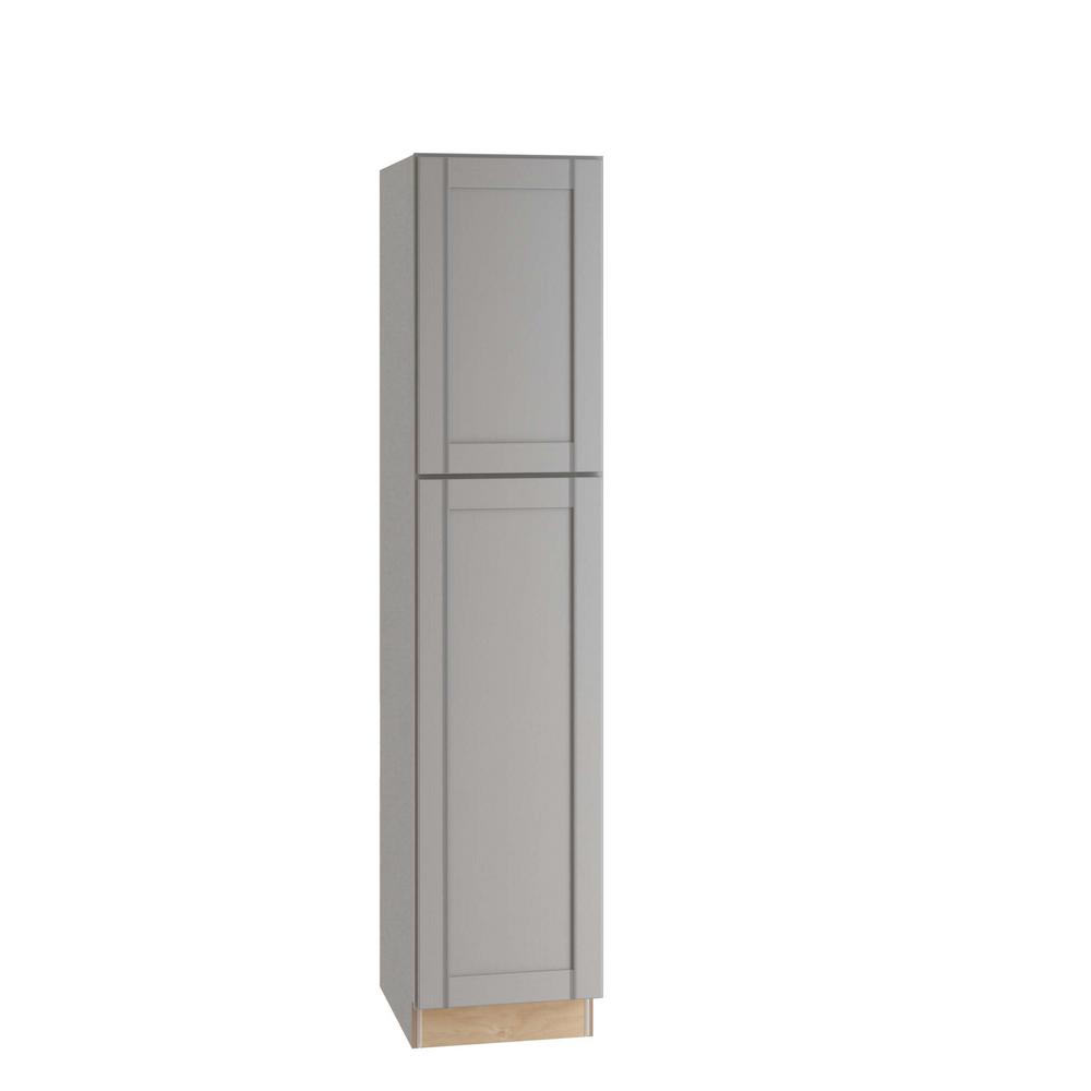 ALL WOOD CABINETRY LLC Express Assembled 18 in. x 84 in. x 24 in. Utility Pantry Cabinet in Veiled Gray was $796.84 now $478.1 (40.0% off)