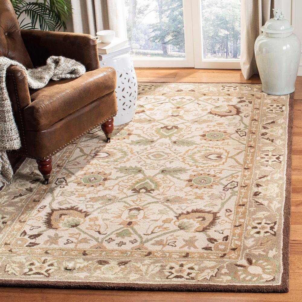 Safavieh Anatolia Ivory Brown 8 Ft X 10 Ft Area Rug An512d 8 The Home Depot
