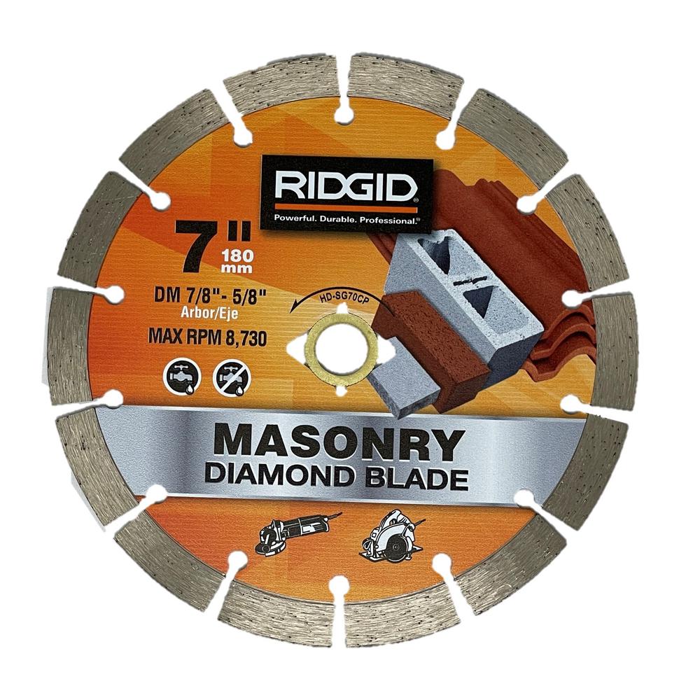 RIDGID 7 in. Segmented Diamond BladeHDSG70CP The Home Depot