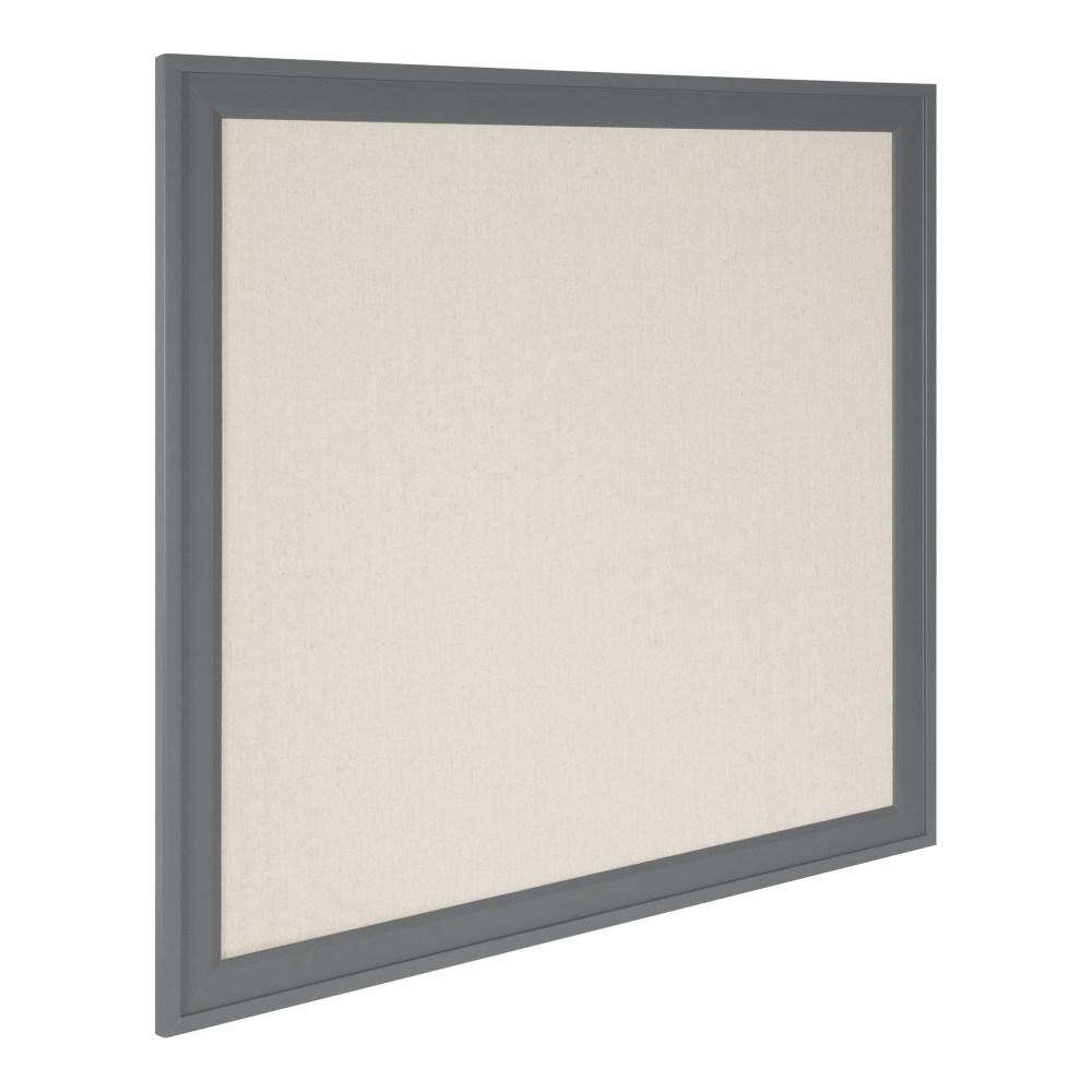 DesignOvation Bosc Gray Fabric Pinboard Memo Board-217402 - The Home Depot