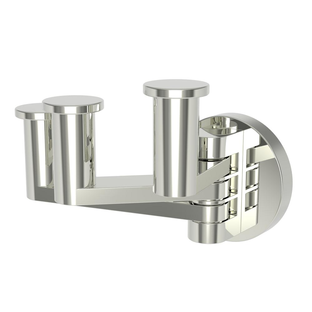 Ginger Kubic Triple Pivoting Robe Hook in Polished Nickel4610T/PN