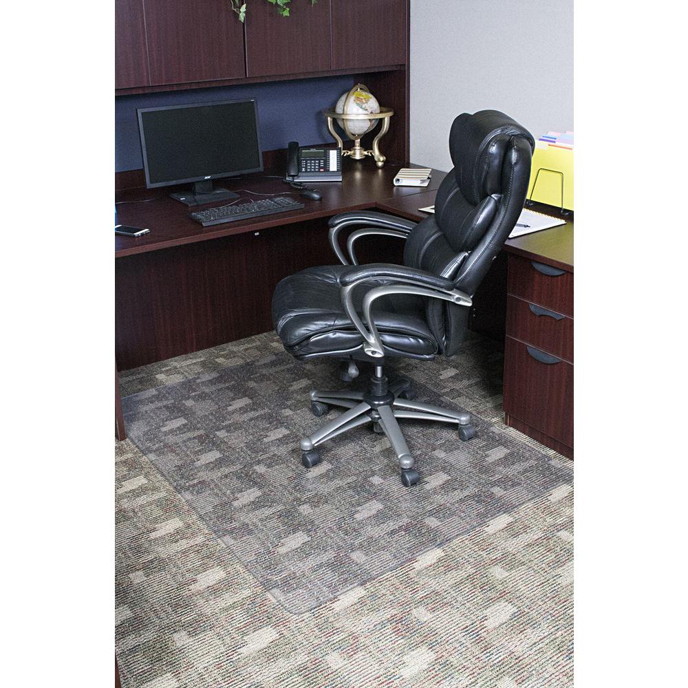 Dimex Evolve Modern Shape 45 In X 60 In Clear Rectangle Office