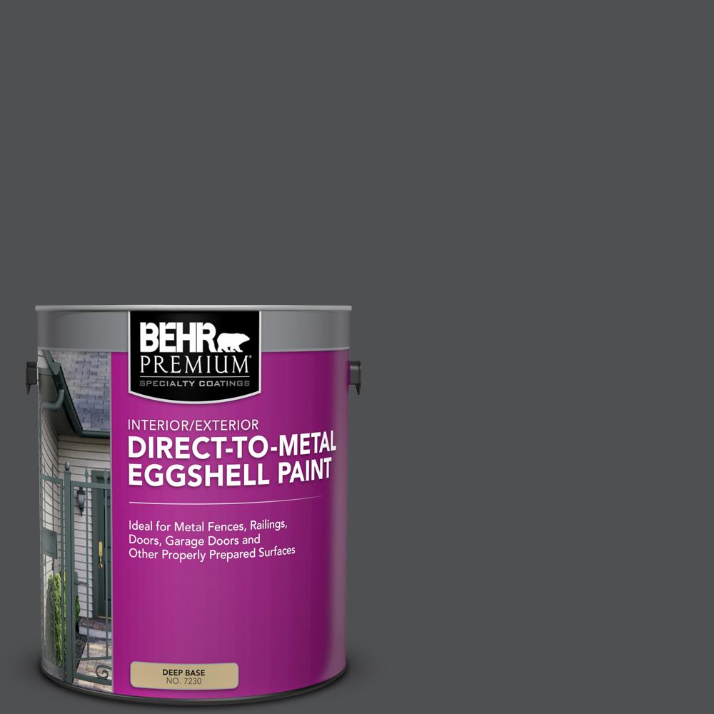 BEHR PREMIUM 1 gal. PPU2601 Satin Black Eggshell Direct to Metal