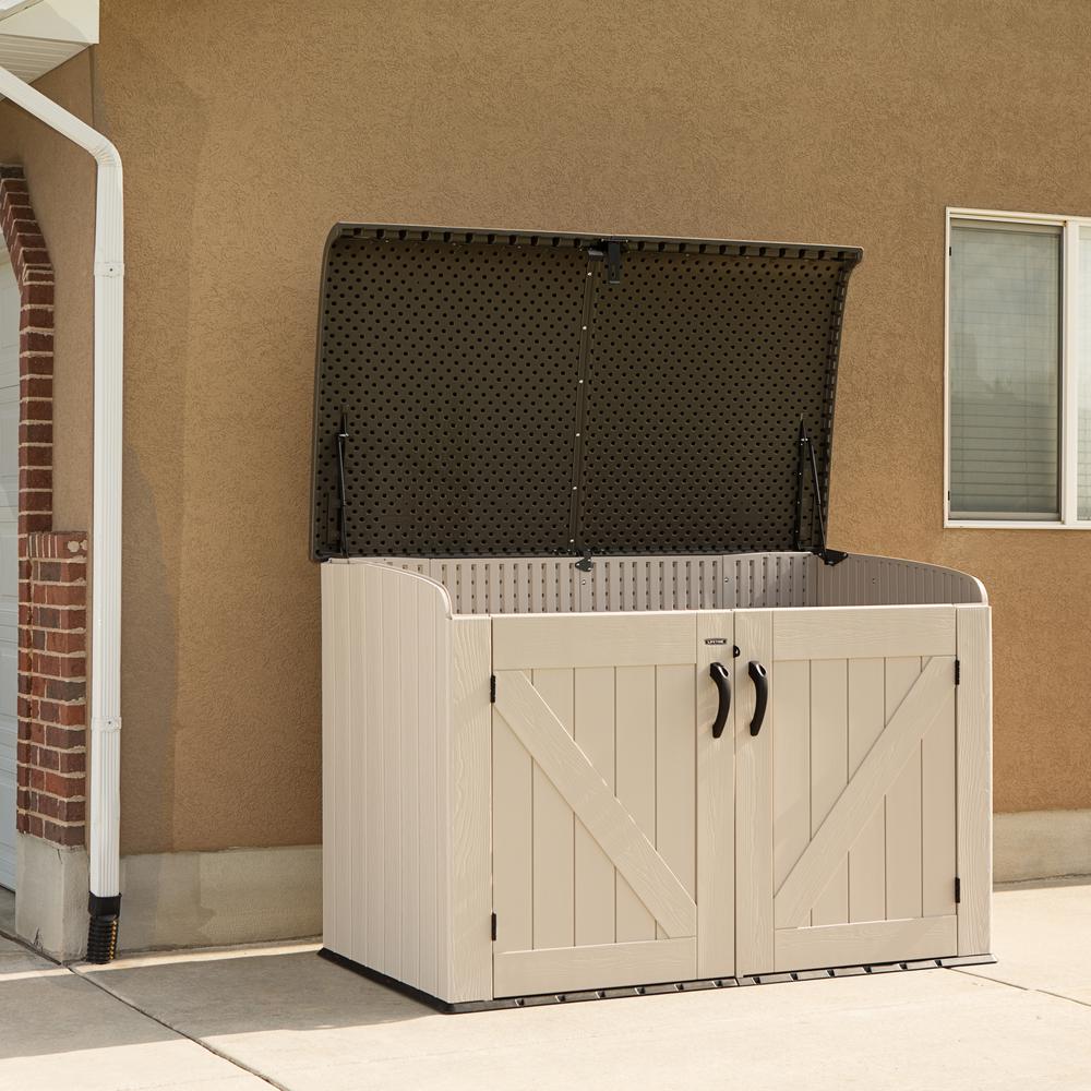 Lifetime 3 Ft X 6 Horizontal Hdpe Shed 60170 The Home Depot Ft X 6 Horizontal Hdpe Shed 60170