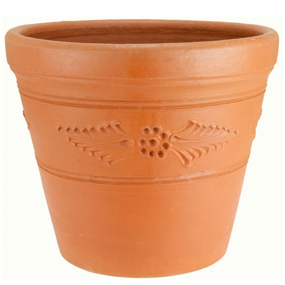 PR Imports 19 in. Round Terra Cotta Clay VaseV20P The Home Depot