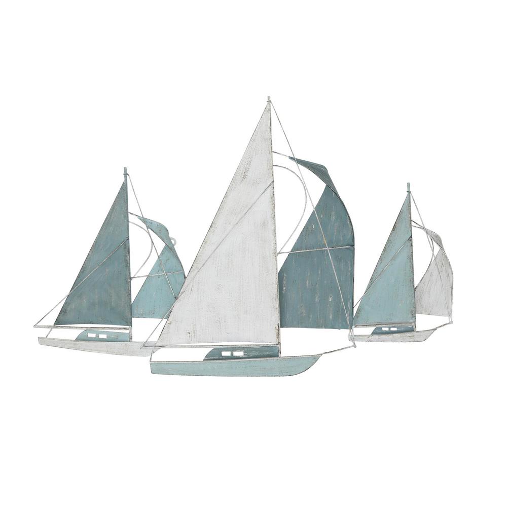 Stratton Home Decor Sailboats Metal Wall Decor S33469 The Home Depot