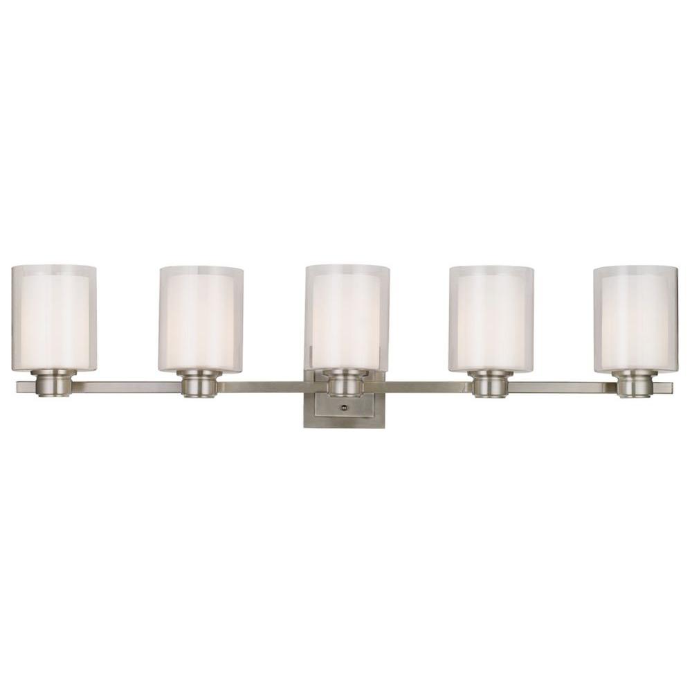 Design House Oslo 5-Light Brushed Nickel Vanity Light-556175 - The Home