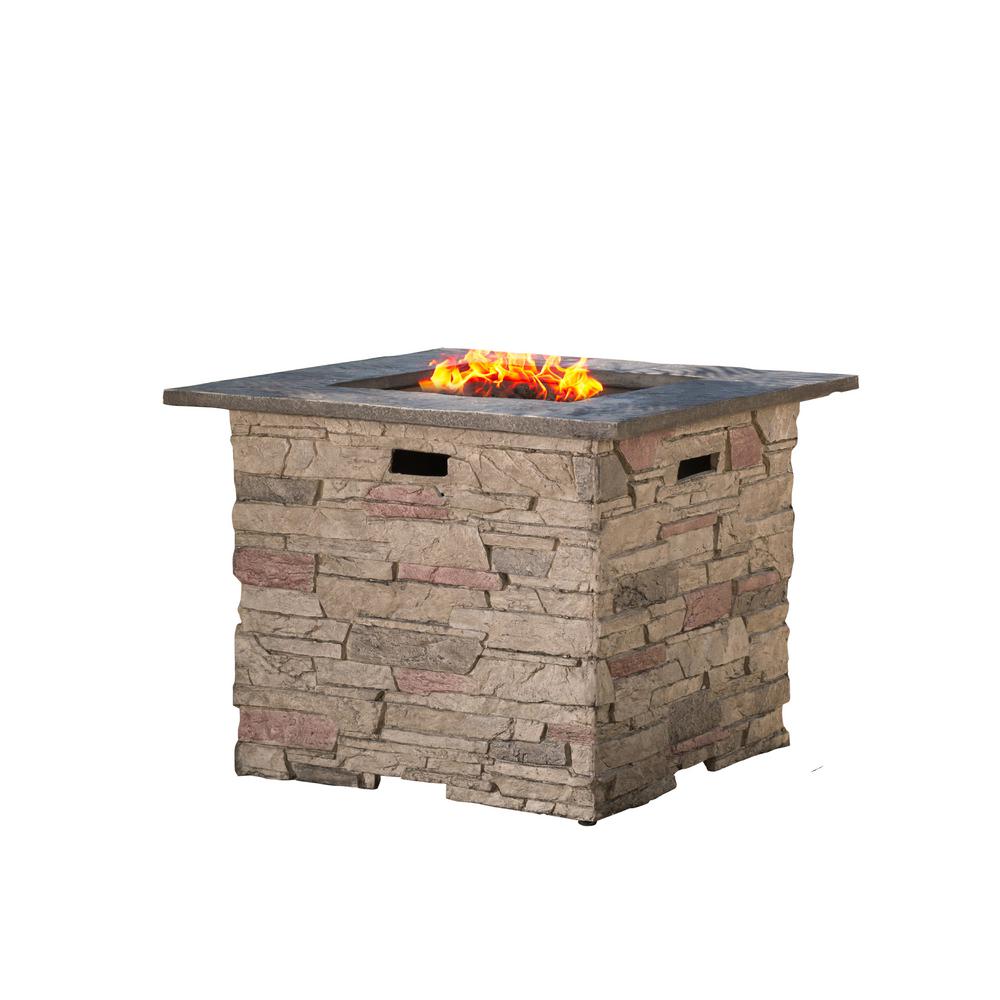 Noble House Ophelia 32 In X 24 In Square Mgo Propane Fire Pit In