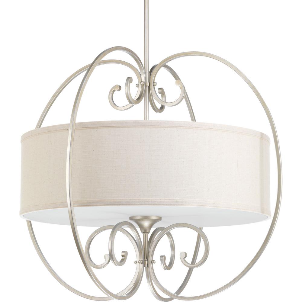 Progress Lighting Overbrook Collection 4Light Silver Ridge Large