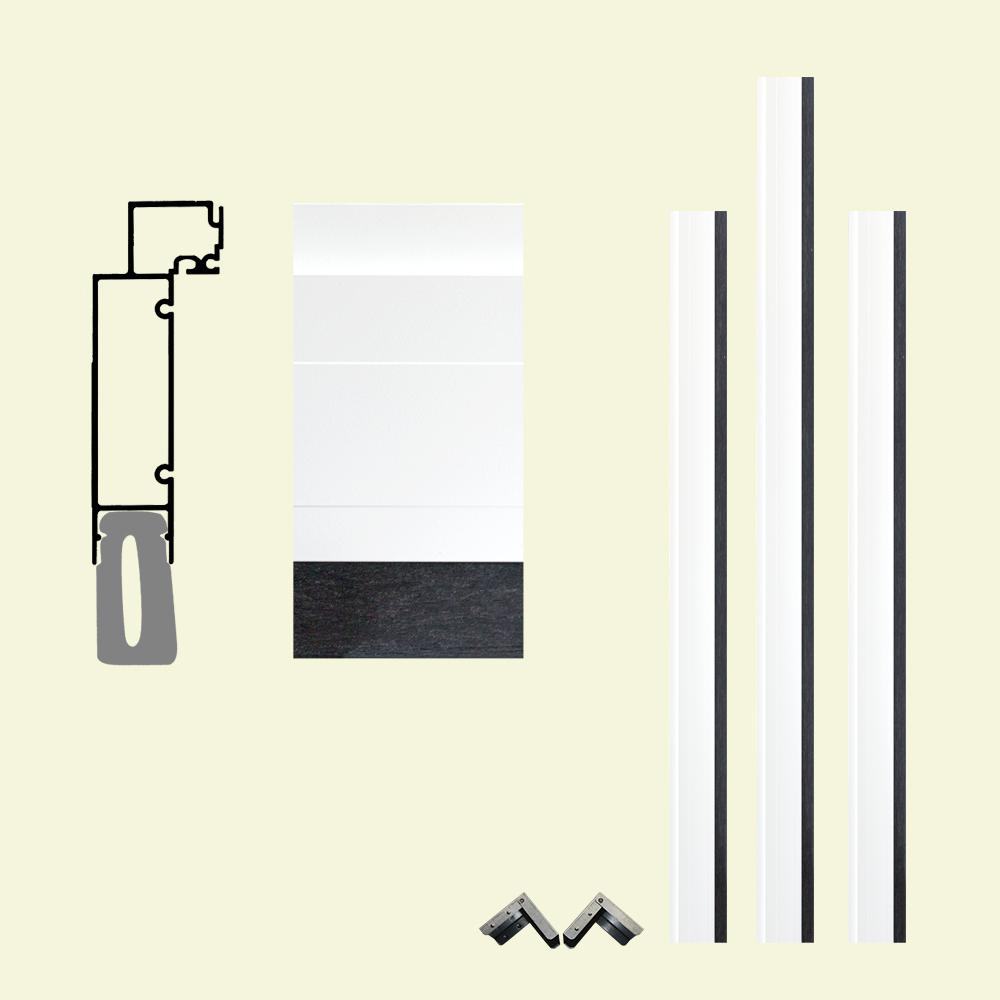 Frontline Pro Series 7 1 2 In X 96 In X 84 In White Aluminum Clad Garage Door Frame With Crownline Casing