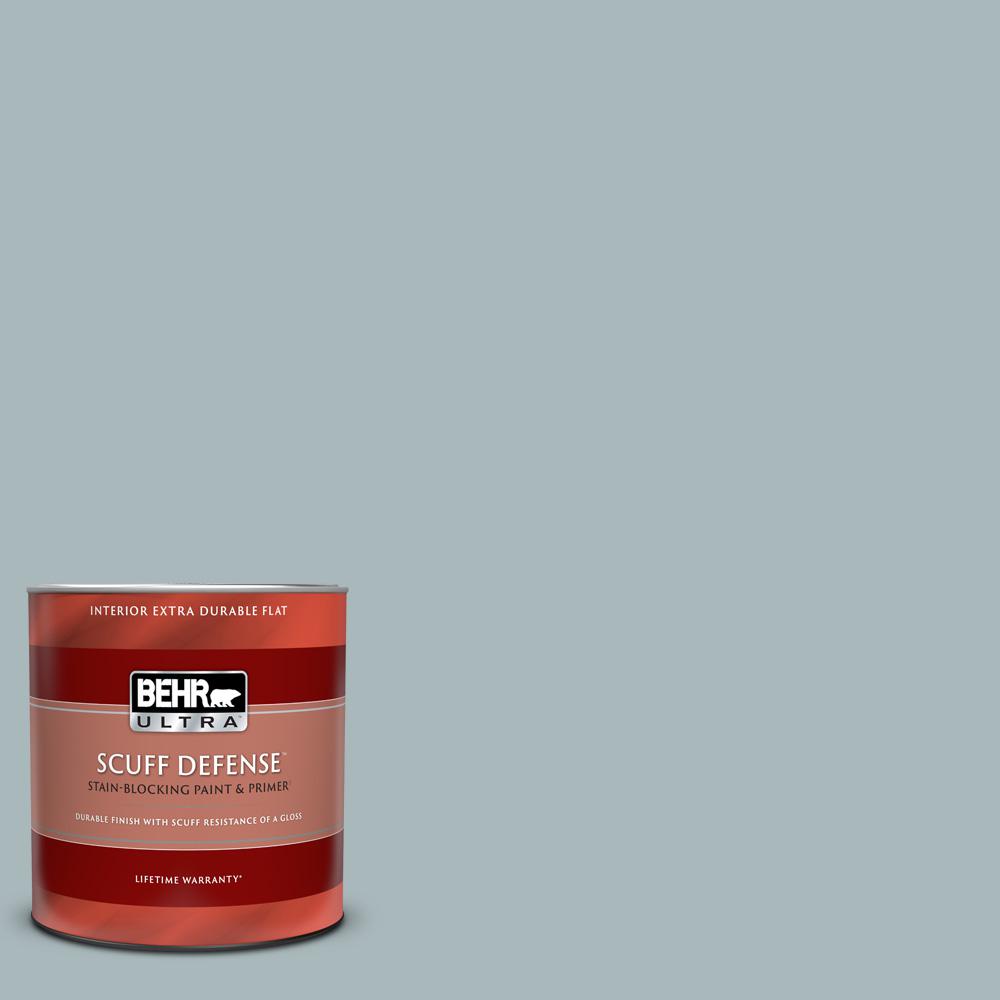 BEHR ULTRA 1 qt. N4703 Half Sea Fog Extra Durable Flat Interior Paint