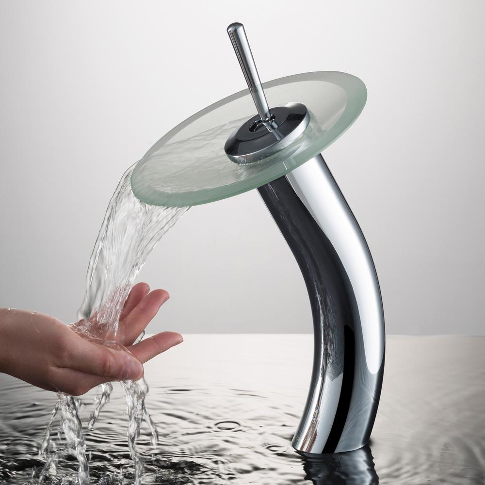 glass water faucet