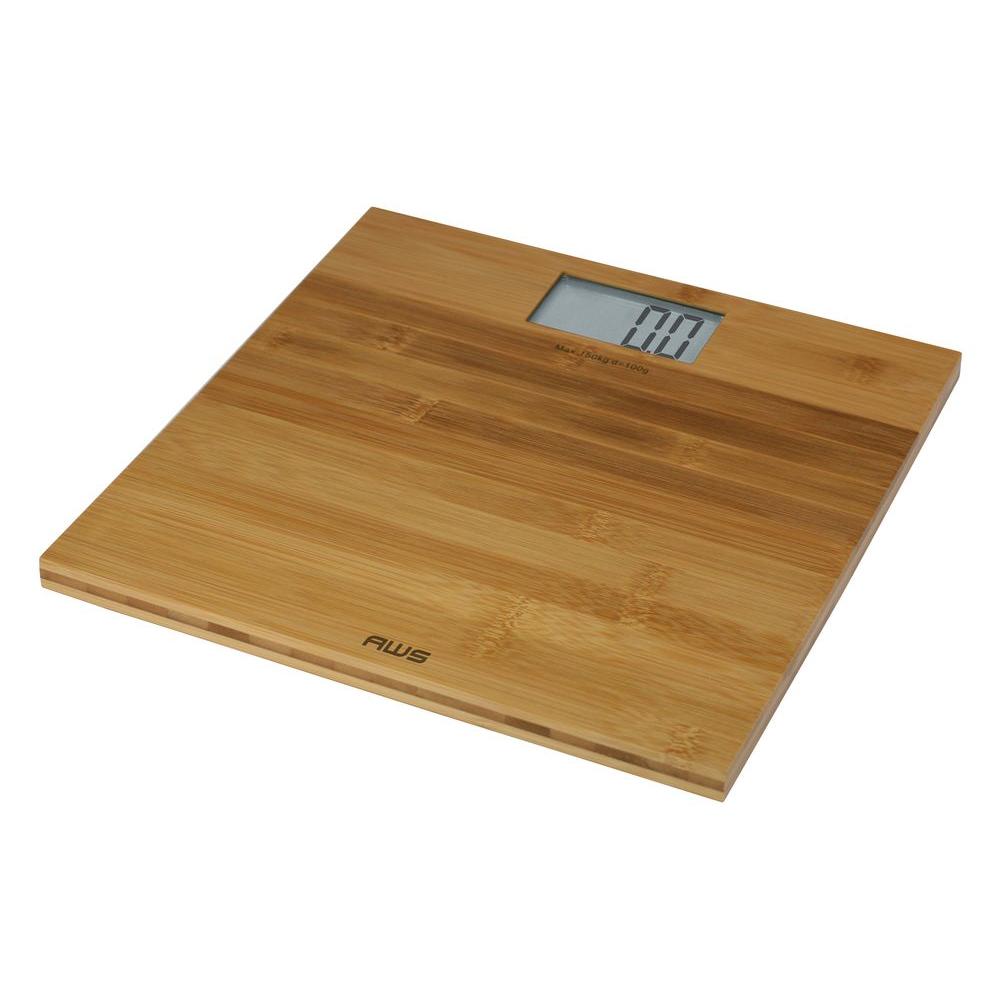 American Weigh Scales Digital Bathroom Scale in Bamboo ...