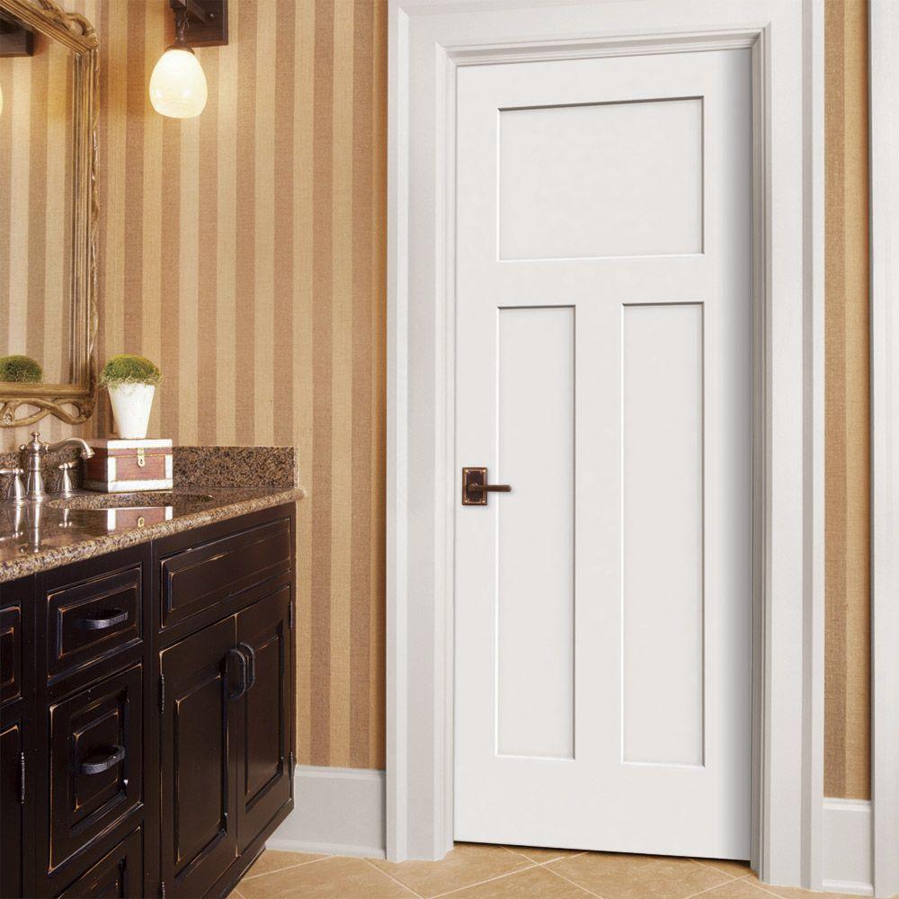 Jeld Wen 36 In X 80 In Craftsman White Painted Smooth Molded