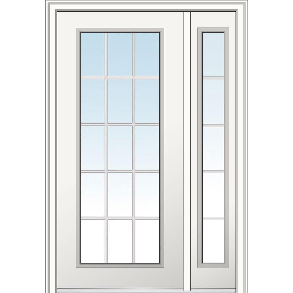 MMI Door 48 in. x 80 in. Clear Glass 15 Lite Left Hand Classic Primed ...