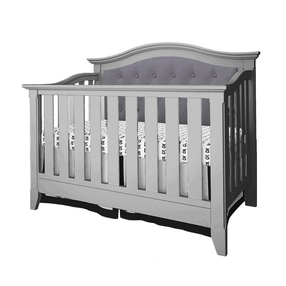 gray wood crib