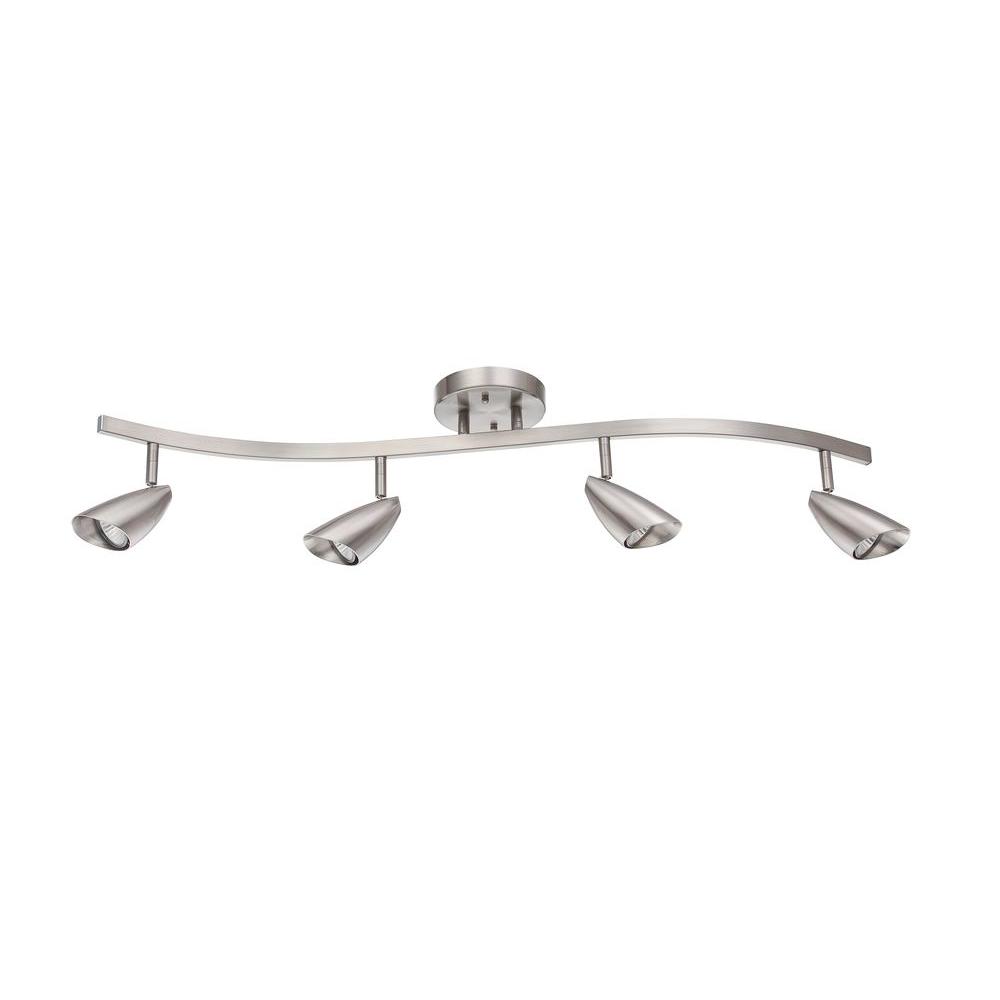 Luminance 34 in. 4Light Bright Satin Nickel Track LightF298480 The