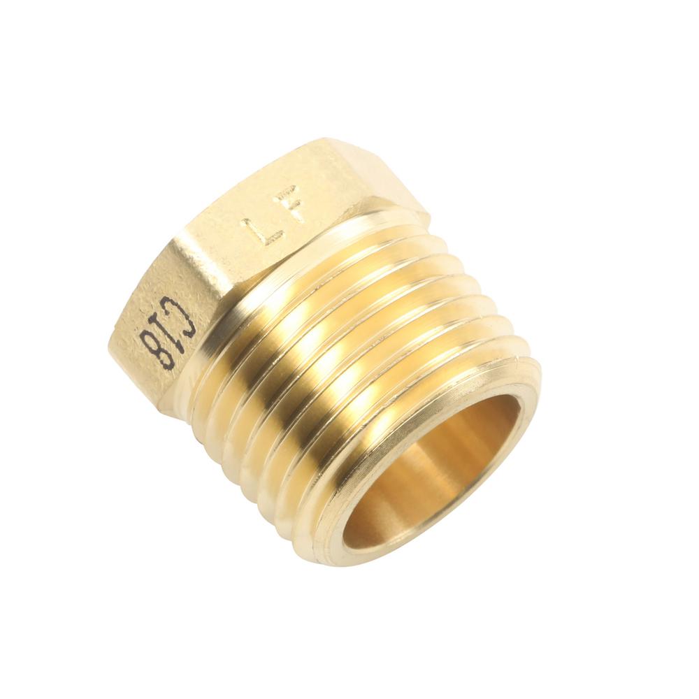 Hex Bushing 1 Pack, 1//2 NPT Male x 3//8 NPT Female NIGO Brass Pipe Fitting