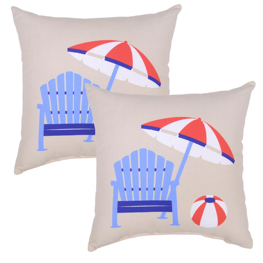 Plantation Patterns Periwinkle Adirondack Square Outdoor Throw Plantation Patterns Periwinkle Adirondack Square Outdoor Throw Pillow Pack Of 2