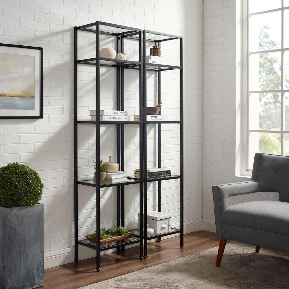 Crosley Furniture 73 In Oil Rubbed Bronze Clear Metal 4 Shelf