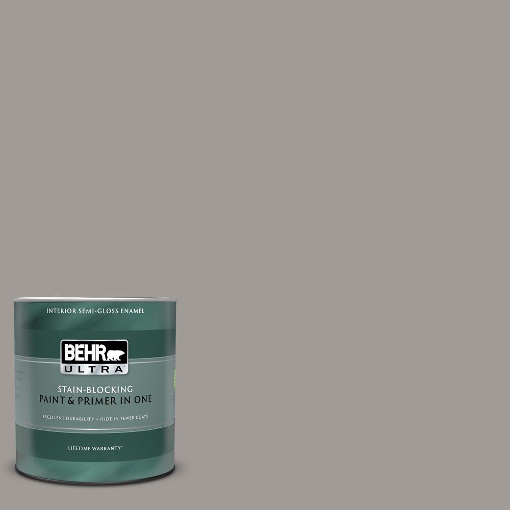 BEHR ULTRA 1 Qt. #PPU18-15 Fashion Gray Semi-Gloss Enamel Interior ...