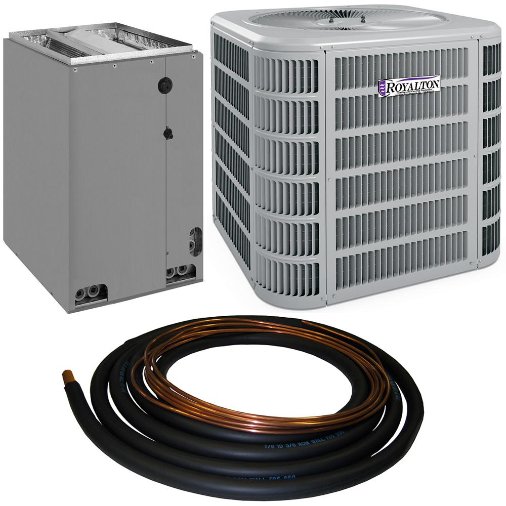 ROYALTON 5 Ton 14 SEER R-410A Residential Split System Central Air Conditioning System Gray For Sale