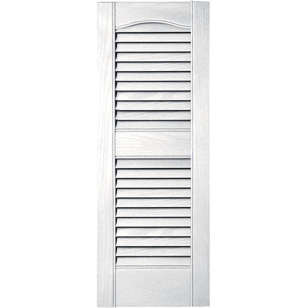 Builders Edge 12 in. x 31 in. Louvered Vinyl Exterior Builders Edge 12 in. x 31 in. Louvered Vinyl Exterior