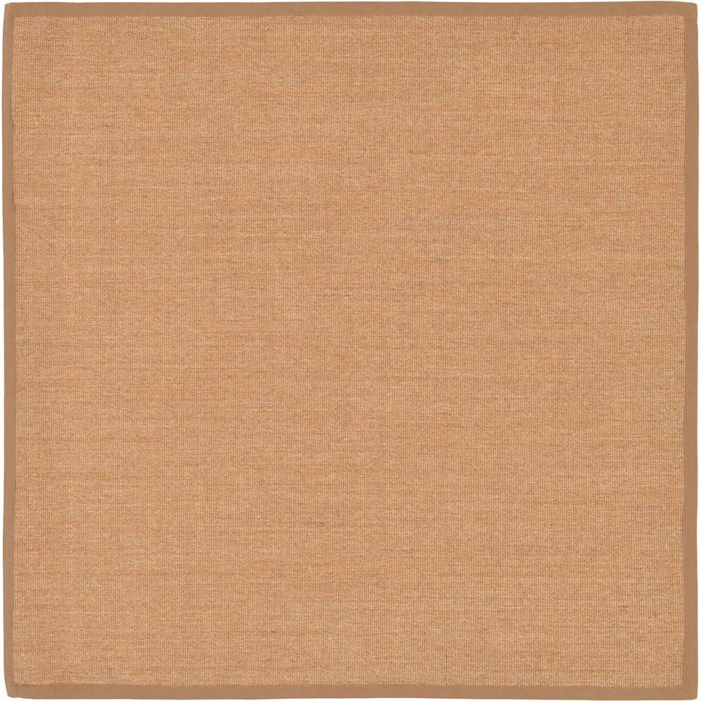 Unique Loom Sisal Light Brown 8 ft. x 8 ft. Square Area Rug3130399 The Home Depot
