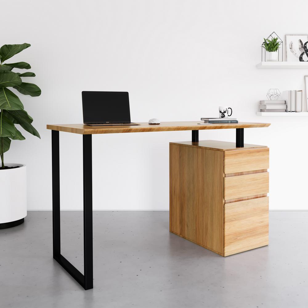 Techni Mobili Pine Computer Desk With Storage And File Cabinet Rta Techni Mobili Pine Computer Desk With