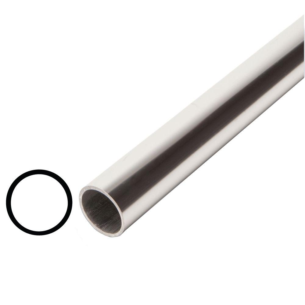 Alexandria Moulding 1 inch x 1 inch x 96 inch Metal Mira Lustre Round Tube... by Alexandria Moulding