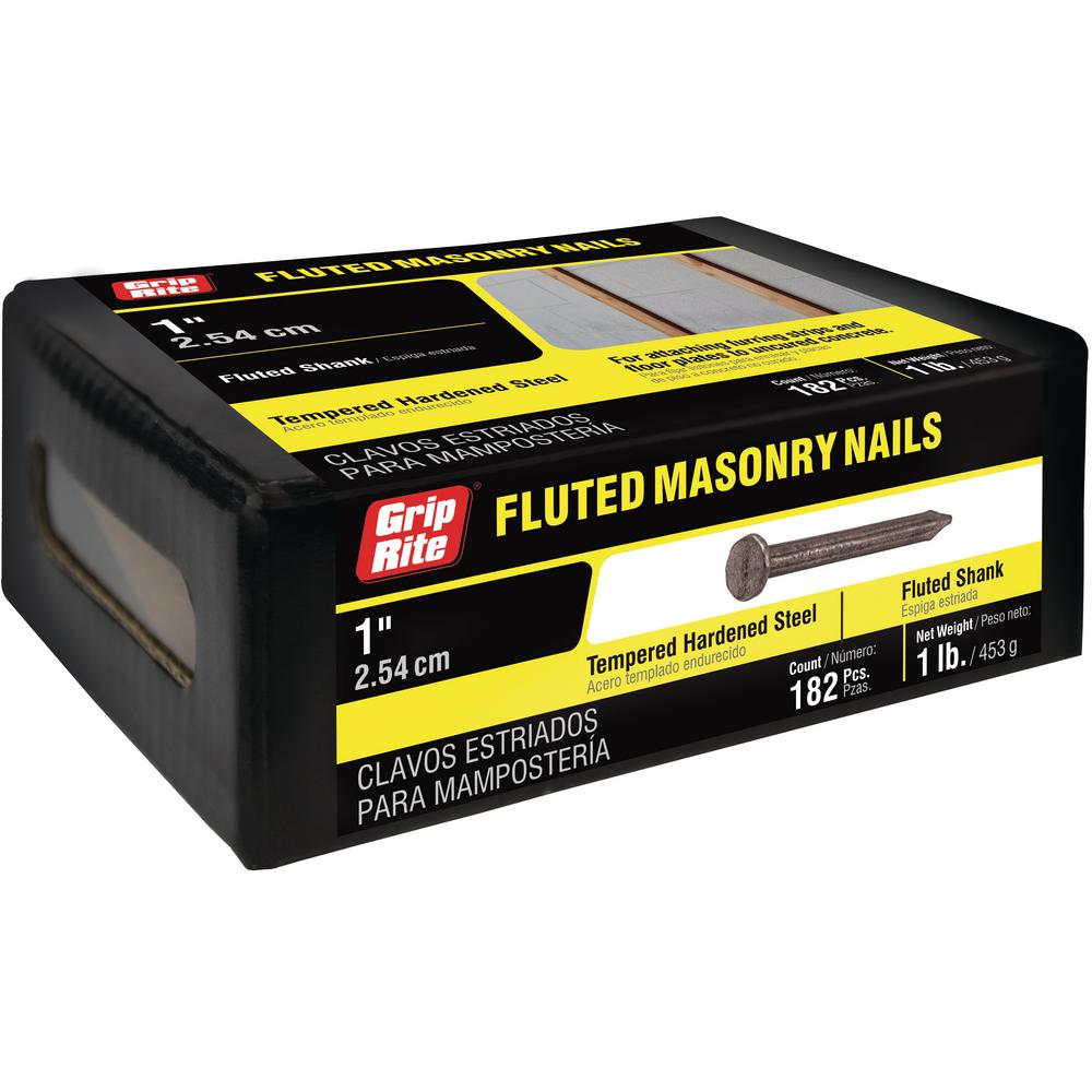 Grip Rite 9 X 1 In Fluted Masonry Nails 1 Lb Pack - 