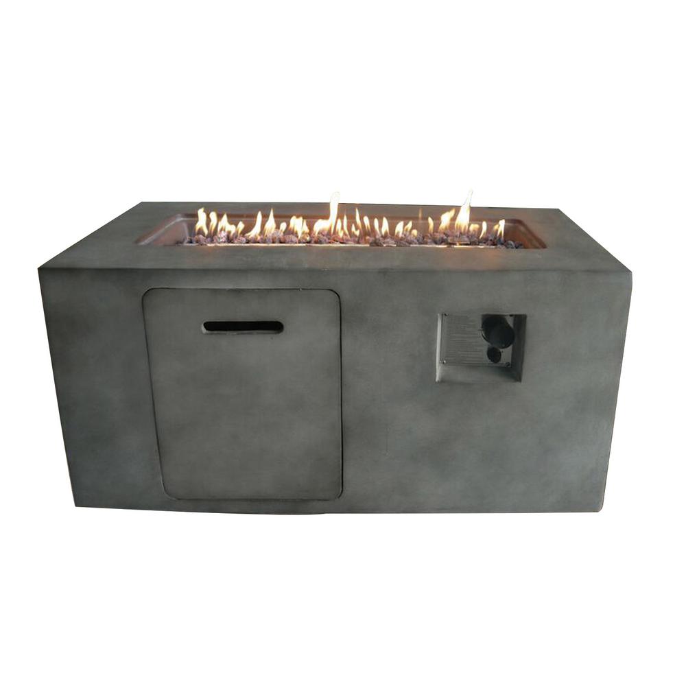 Crawford Burke Suzano 41 7 In X 23 2 Rectangular Cement Crawford Burke Suzano 41 7 In X 23 2 Rectangular Cement Propane Fire Pit