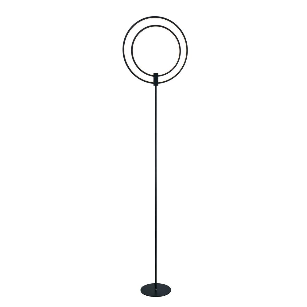 Kenroy Home Aurora 63 In Black Indoor Floorchiere Lamp