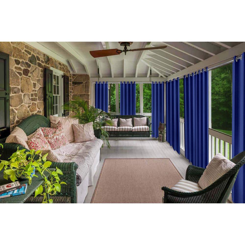 Pro Space Water & Wind Resistant Outdoor Curtain Thermal Insulated Grommets on Top and Bottom 50 W x 120 L Privacy Panel Drapery for Patio Porch Gazebo Cabana Beige 