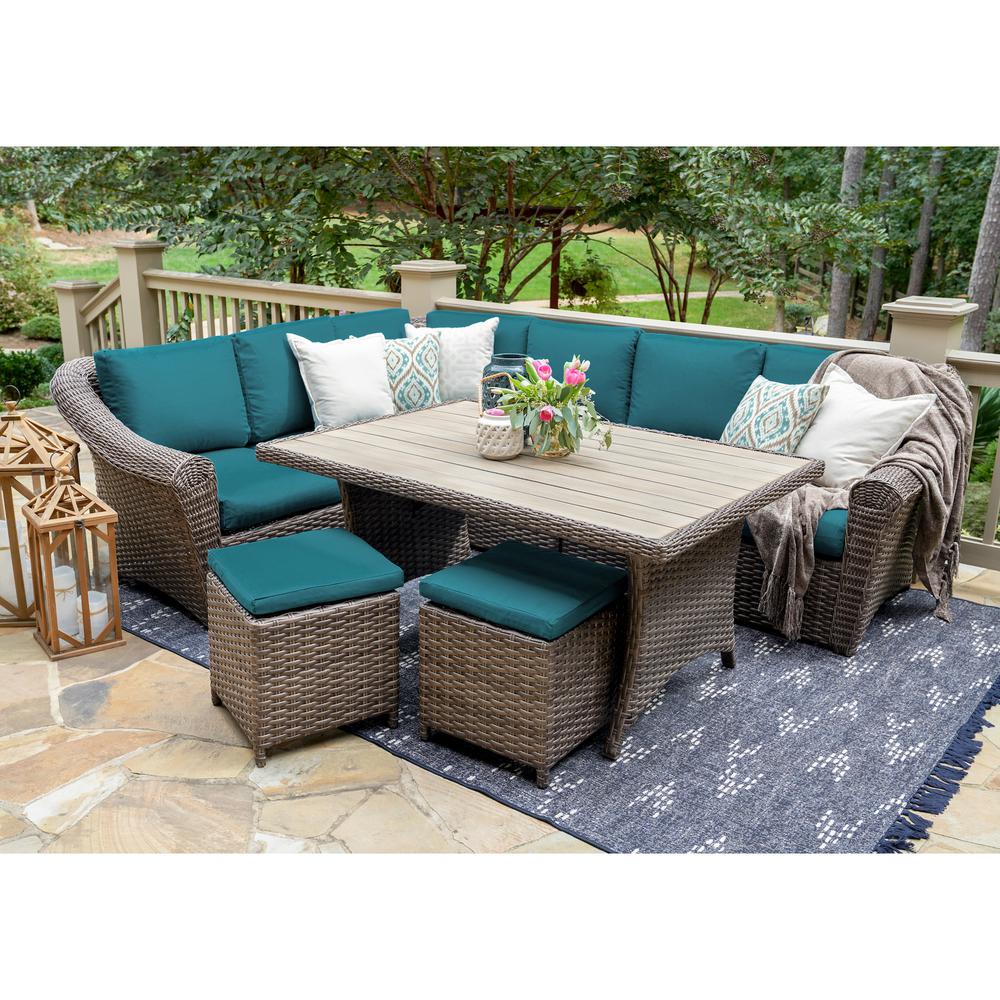 Teal Aluminum Patio Furniture Outdoors The Home Depot