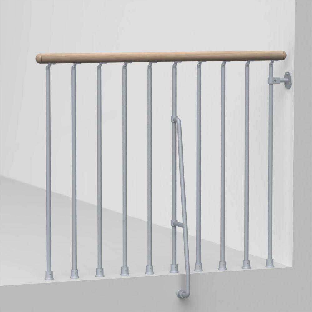 Arke Phoenix 47 in. Grey Balcony Rail KitK03069 The Home Depot