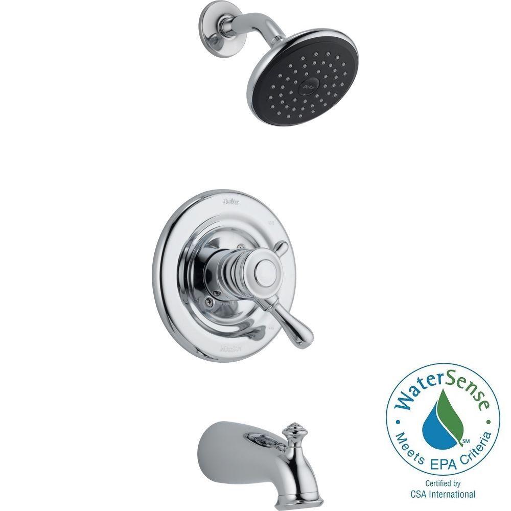 Delta Leland 1Handle Tub and Shower Faucet Trim Kit in Chrome (Valve