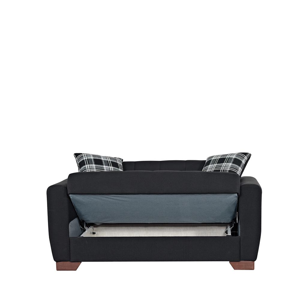 Black Ottomanson BAR-LS-FBLK Love Seats Loveseat