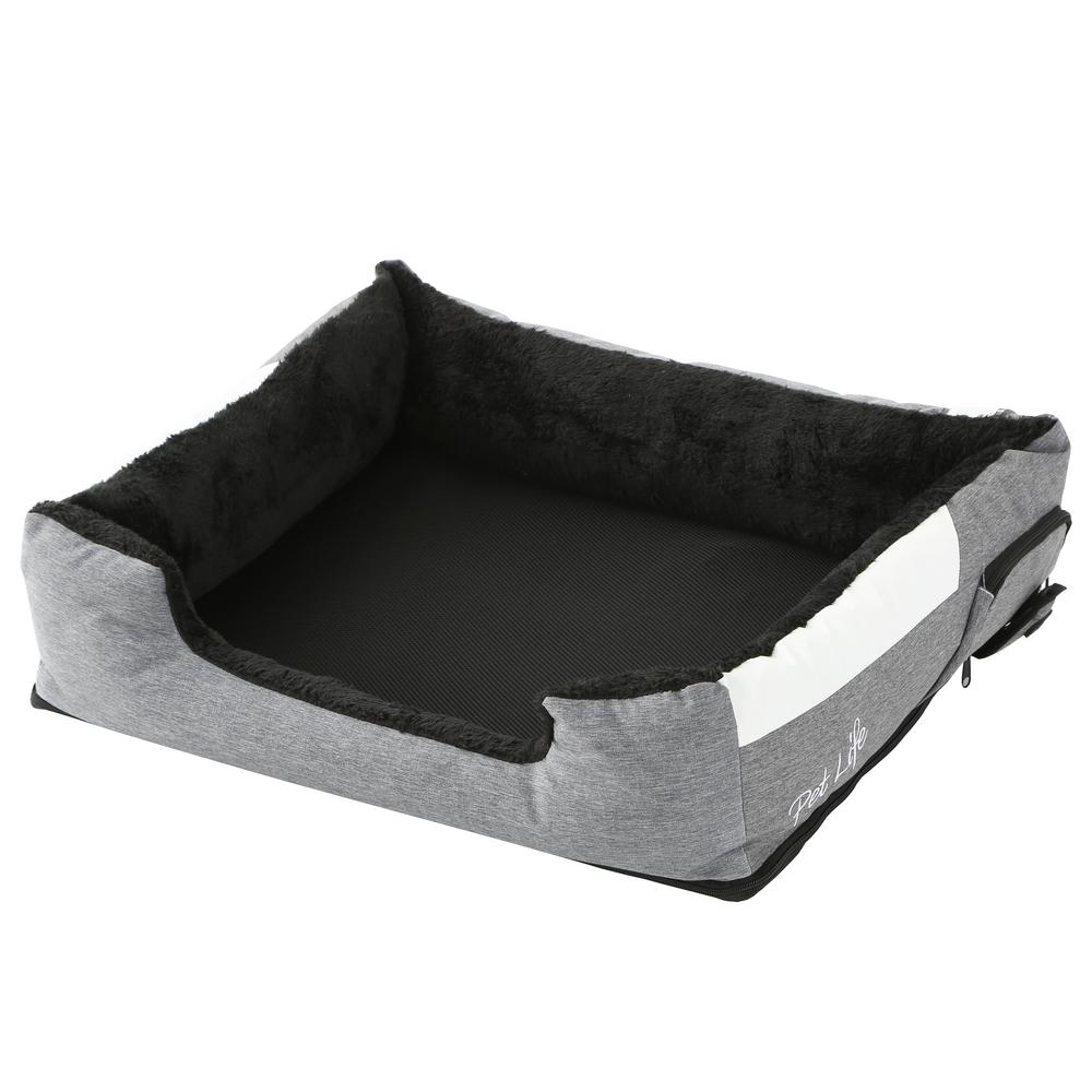 large grey dog bed