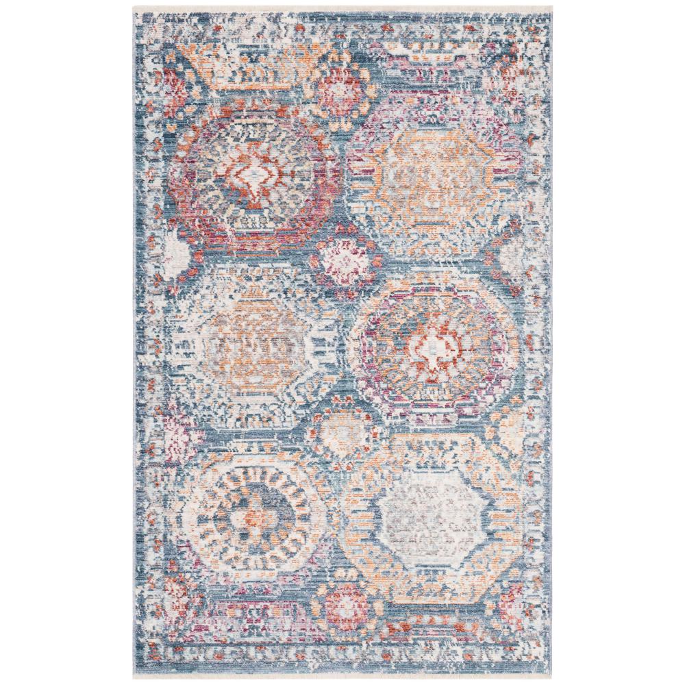 Safavieh Illusion Blue Beige 3 Ft X 5 Area Rug Ill712m The Illusion Blue Beige 3 Ft X 5 Area Rug