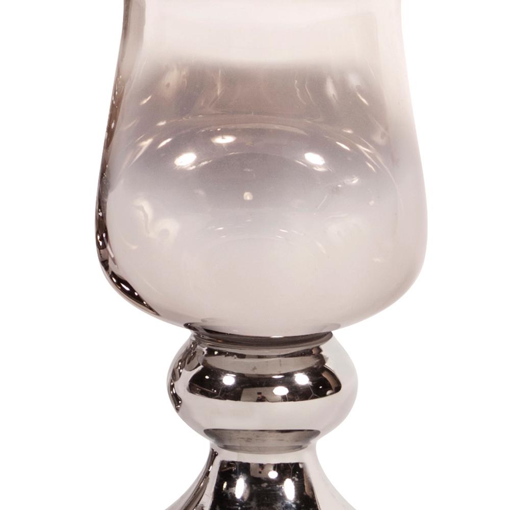 Small Smokey Glass Hurricane Decorative Vase 93018 The Home Depot