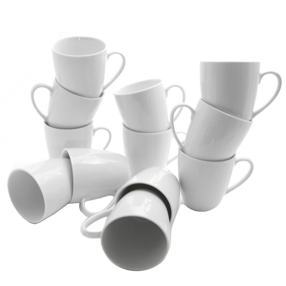 10 Strawberry Street 10 oz. White Catering Pack Mugs (Set of 12 ...