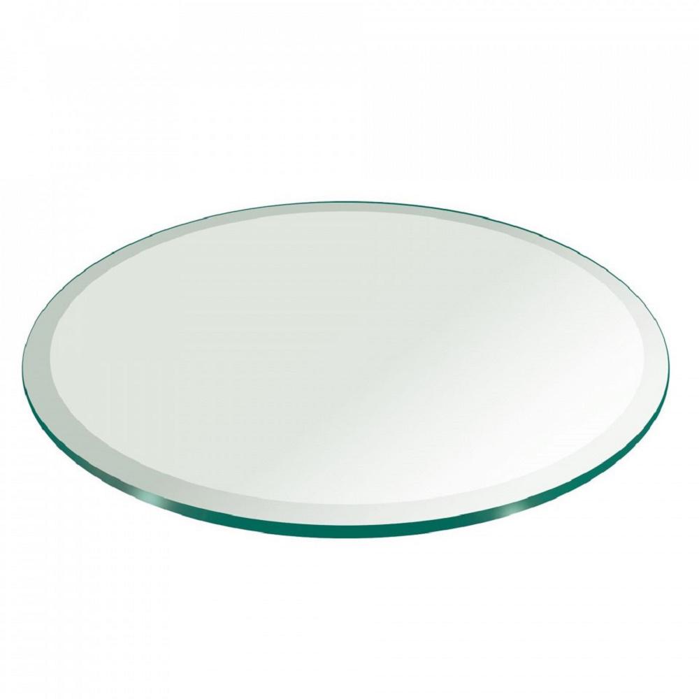 Fab Glass And Mirror 36 In Round Glass Table Top 1 2 In Thick   Clear Fab Glass And Mirror Coffee Tables 36rt12thbean 64 1000 