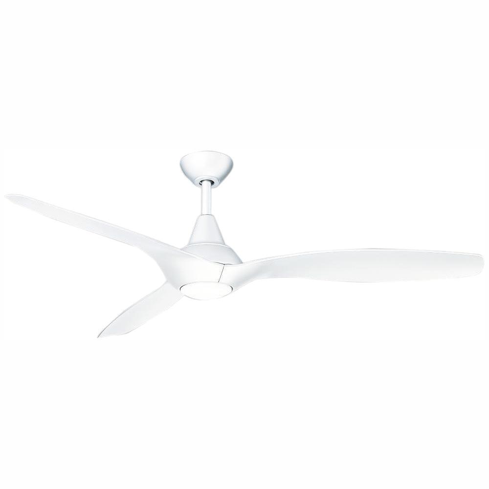 White Minimalist Quick Install Ceiling Fans With Lights