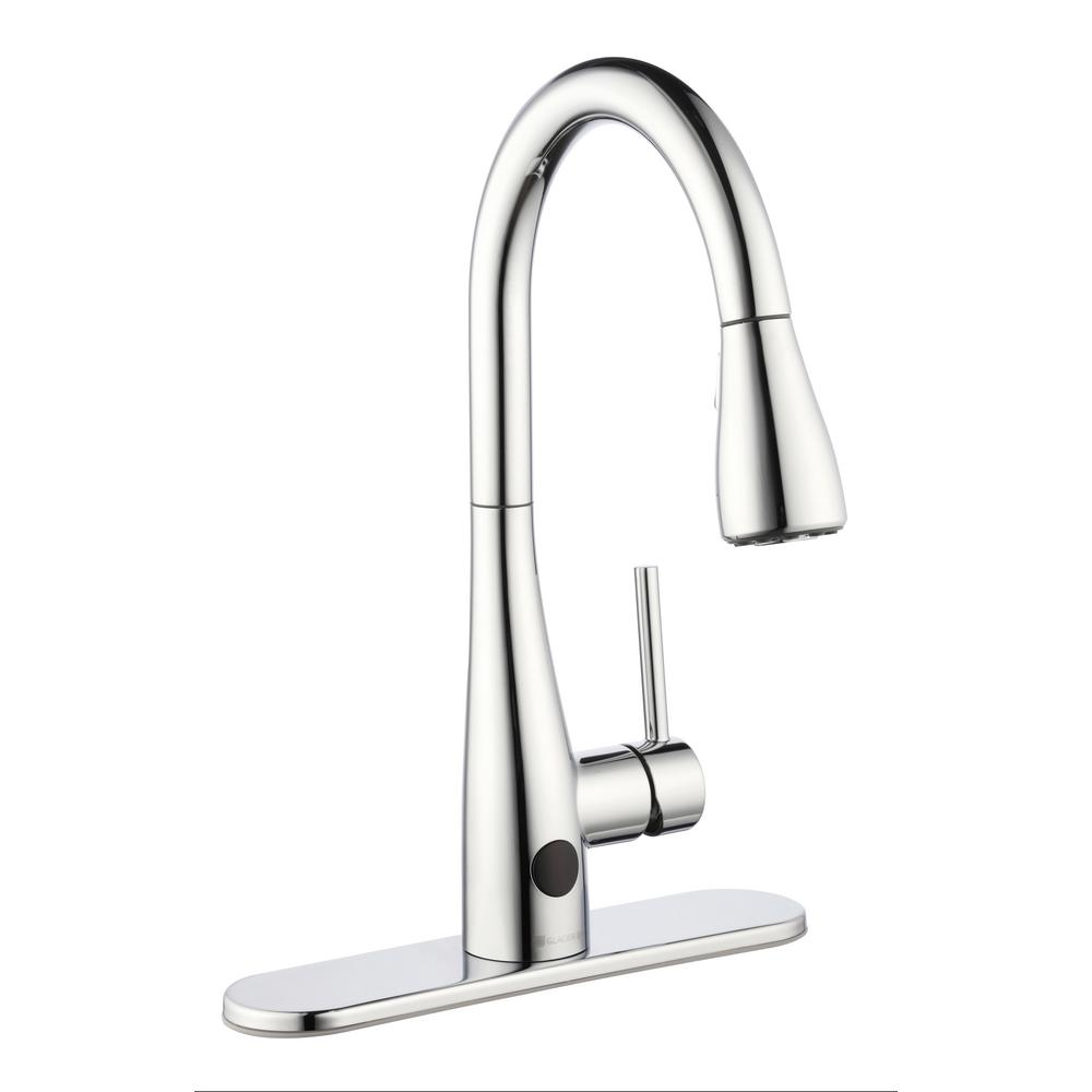 Reviews For Glacier Bay Nottely Touchless Single Handle Pull Down Kitchen Faucet With TurboSpray And FastMount In Chrome HD67495 1001 The Home Depot