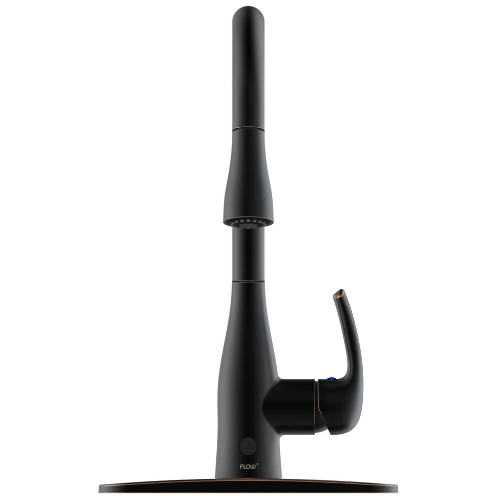 FLOW Motion Activated Single-Handle Pull-Down Sprayer Kitchen Faucet in Oil Rubbed Bronze