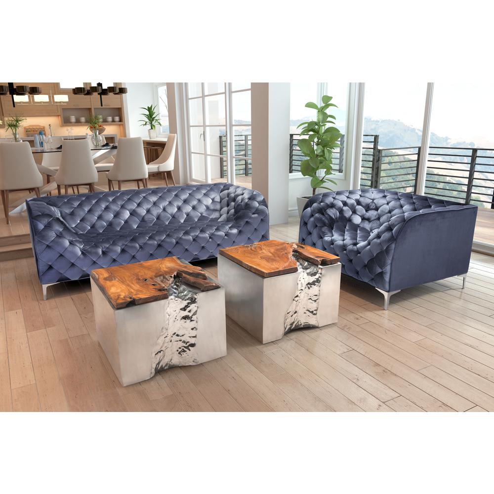Zuo Luxe Natural And Stainless Steel Coffee Table 100526 The Home Zuo Luxe Natural And Stainless Steel Coffee Table