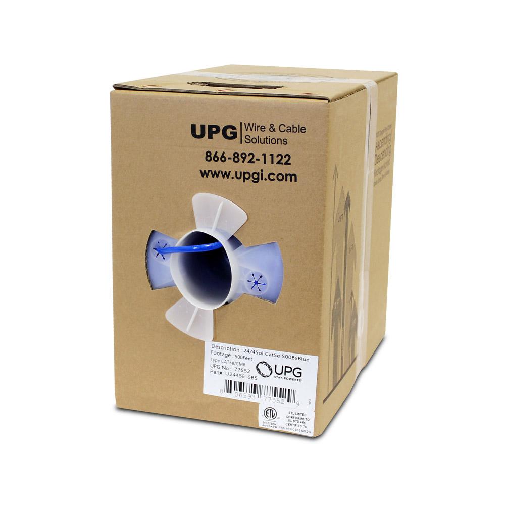 UPG 500 ft. Cat5e Ethernet Cable, Blue-U2445E-6B5 - The ... cat5e wiring jack from home depot 