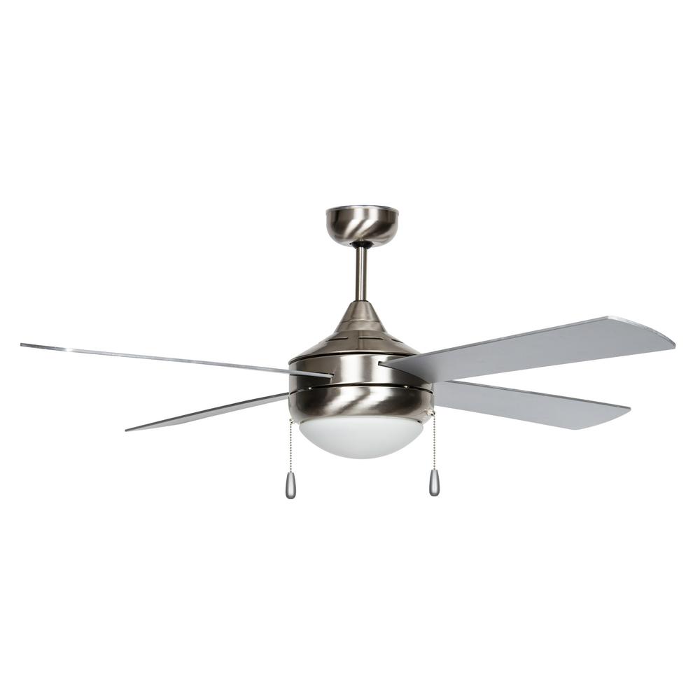 Concord Fans Centurian Series 52 In Indoor Stainless Steel Ceiling Fan With Light